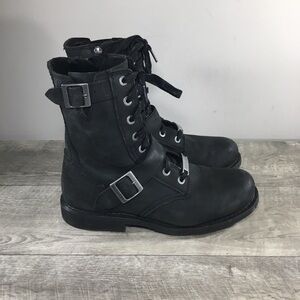 Mens Harley-Davidson Motorcycle D95274 Ranger Black Leather Riding Biker Boots 9